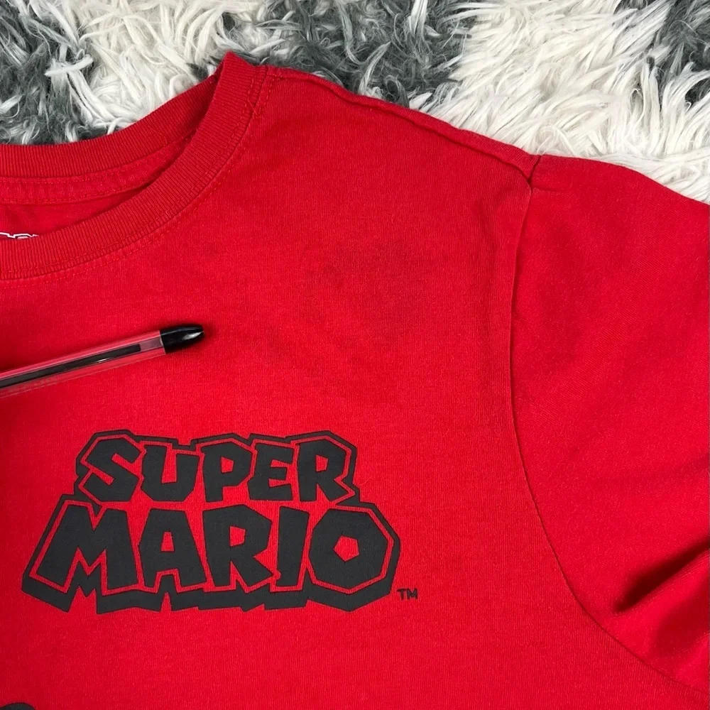 Nintendo Super Mario Bros Kids Youth Graphic T-shirt Red Size 18/20